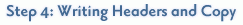 Step 4: Writing Headers and Copy