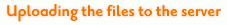 Uploading the files to the server
