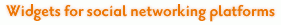 Widgets for social networking platforms