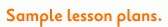 Sample lesson plans.