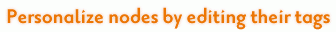 Personalize nodes by editing their tags