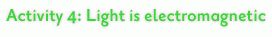 Activity 4: Light is electromagnetic